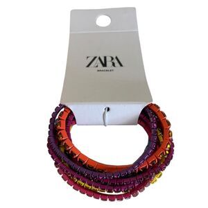 Zara Multicolor Jeweled Stretch Bracelet Set.
